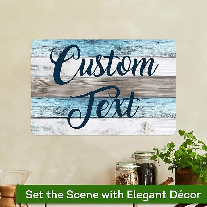 Custom Sign, Custom Street Sign, 11 Font Colors, 13 Font Styles, 4 Hole Options, 22 Sizes, 12x18 Inches, Rust Free DiBound, Fade Resistant, Made in USA by My Sign Center (Coastal)