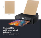 Kraft Cardstock Thick Paper 50 Sheets, 8.5" x 11" Heavyweight 92lb Cover Card Stock for Crafts and DIY Cards Making
