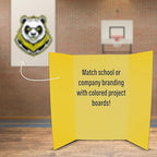 Flipside Products 36” x 48” Foam Project Boards for Presentations, Science Fair, School Projects, Event Displays and Trifold Picture Board - Yellow - 24 Pack