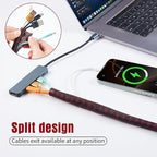 QCSIW Split Cable Sleeve, 3/8 inch 50ft Black Red Braided Wire Loom for Home Cable Management, Pet Chew Protection and DIY Cord Organizer for Desk and Home Theater