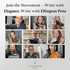 Ellington Pens Luxury Fountain Pen Set - Smooth Fine Nib - Includes 3 Ink Cartridges, Refillable Ink Converter, Gift Box - Fountain Pens For Writing, Calligraphy, Journaling, Sketching (The Stealth)