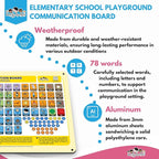 Weather-Proof Aluminum School Playground Communication Board for Autism - Outdoor Inclusive Communication Aid, Lightweight & Durable for Autism & Inclusive Play