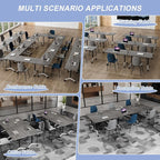 Conference Table Flip Top Mobile Conference Room Tables,Folding Conference Table with Wheels,Large Meeting Training Seminar Table Saving Space for Office Classroom(12C,70.8'')