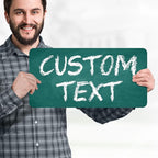 Custom Sign, Custom Street Sign, 11 Font Colors, 13 Font Styles, 4 Hole Options, 22 Sizes, 9x18 Inches, Rust Free DiBound, Fade Resistant, Made in USA by My Sign Center (Chalkboard Green)