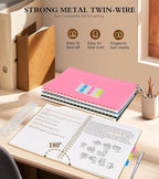 Graph Paper Notebook, Spiral Notebook Journal 8.5” x 11”, A4 Large Grid Notebooks for Women Men, 100 GSM Graph Paper, Plastic Hardcover Spiral Graphing Journals for Work School Engineerin, Yellow