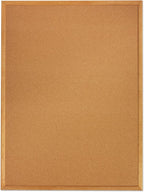 Quartet Cork Board, Bulletin Board, 4' x 3' Corkboard, Oak Finish Frame (304)