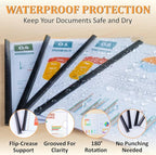 10 Pack Report Covers with Sliding Bar - Clear Plastic Presentation Folders for A4 & Letter Size Paper, 70 Sheet Capacity File Document Binder for School, Office, Resume & Business Use