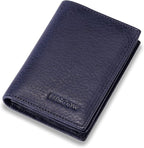 Leather Business Card Case Holder for Men & Women, Italian Calfskin