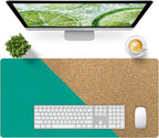 Bloss Green Desk Mat, Leather Desk Pad, Desk Matt for Desktop, Waterproof Desk Pad Mat, Computer Mat for Office Work/Home/Decor/Desk Protector/Cover(31.5 x 15.7 Inches)