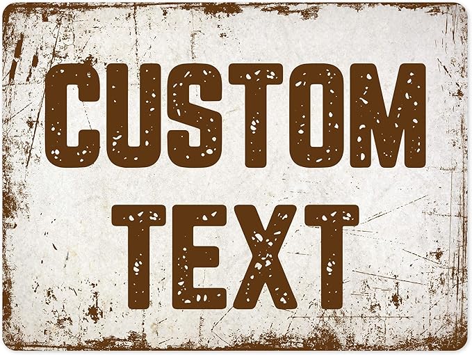 Custom Sign, Custom Street Sign, 11 Font Colors, 13 Font Styles, 4 Hole Options, 22 Sizes, 36x48 Inches, Rust Free DiBound, Fade Resistant, Made in USA by My Sign Center (Rustic)