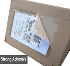 BEUYI Clear 9.5'' x 6.7'' Adhesive Shipping Label Pouches/Sleeves, Plastic Packing Slip Envelope Protector Holder, Easily Fits Half of Letter-Size Paper (60 Pack)
