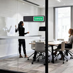 Open Closed Door Sign, Sliding Reversible Door Indicator Sign for Office, Storefront, Salon, Restroom, Studio, Home Office – Red Green Privacy Signs
