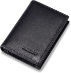 Leather Business Card Case Holder for Men & Women, Italian Calfskin