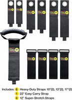 Wrap-It Storage Garage Organization Value Pack - Assorted Storage Straps for Cord and Hose Storage