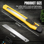 TIFICAL 18 Pack Box Cutter, Utility Knife with 9MM Snap-Off Blade, Lightweight Razor Knife for Home, Office, Crafts, Box Cutter Knife Exacto Knife Perfect for Boxes, Carton, Cardboard