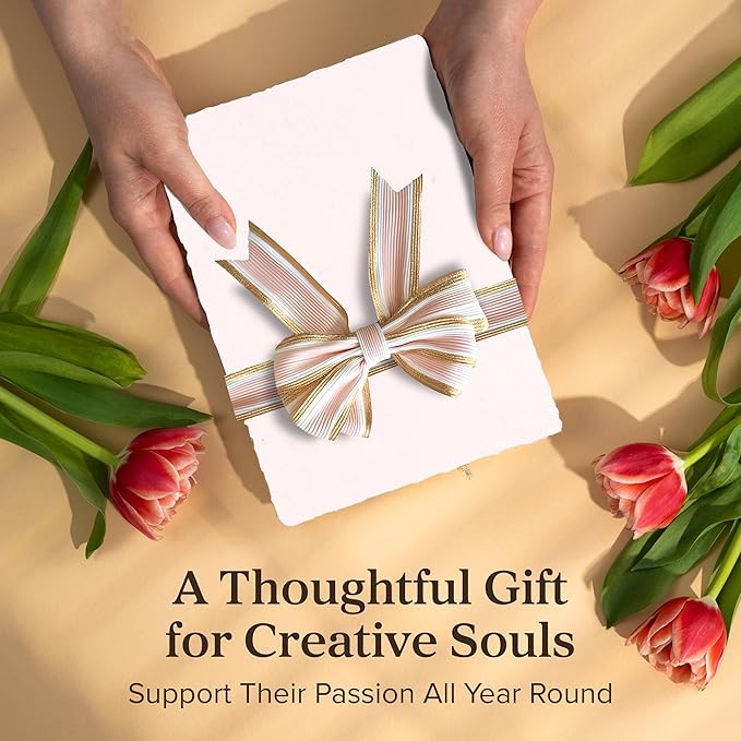 Wanderings Pink A4 Handmade Paper with Deckled Edge - 8.3" x 11.7", 150 GSM, 50 Sheets Textured Paper - Perfect for Light Watercolor, Drawing, Writing, Printing & Mixed Media