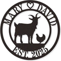 Personalized Chicken And Goat Farm Signs, Goat Farm Sign, Custom Hen House plaque,Personalized Chicken Metal decoration, Custom Metal Sign
