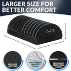 ComfiLife Foot Rest for Under Desk at Work – Adjustable Height Memory Foam Foot Stool for Under Desk, Office Chair & Gaming Chair – Ergonomic Footrest for Back & Hip Pain Relief (Black)