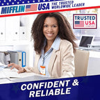 MIFFLIN Large (L) Vertical ID Badge Holders (Clear, 3x4 inch, 100 Pack), Plastic Nametag Covers with Zipper, Name Tag Holder