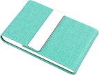 DMFLY Business Card Holder for Women and Men - Magnetic Shut Case for Purse, Green-bm