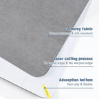 2 Pack Office Chair Mat for Hardwood Floor, 55"x35" Computer Chair Floor Mat, Desk Chair Mat, Large Rubber Anti-Slip Floor Protector for Home Office Light Grey (Folding Packaging)