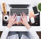Black Pink Clouds Desk Mat Cute Desk Pad XL Large Extended Mouse Pad Gaming Celestial Mousepad Desk Matt for Desktop, Computer Keyboard and Mouse Mat for Women Office Decor Accessories 31.5x11.8 in