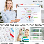 Shuttle Art Wet Erase Markers, 15 Colors 1mm Fine Tip Smudge-Free Markers, Use on Laminated Calendars,Overhead Projectors,Schedules,Whiteboards,Transparencies,Glass,Wipe with Water