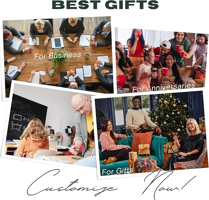 Personalized Custom Pens in Bulk – Engraved Black Ink Ballpoint Pens for Business Gifts, Customizable Writing Pens for Men and Women(Silver)