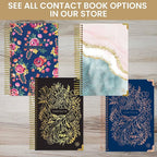 bloom daily planners New Address Book with Alphabetical Tabs - Hardcover Contact Book & Password Book Organizer for Addresses, Phone Numbers, Birthdays & Anniversaries (6” x 8.25”) - Marble