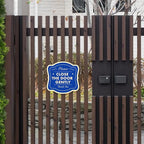 Custom Decorative Outdoor Metal Sign, Personalized Aluminum Driveway Sign - Waterproof, Made in USA - Design 3 Blue Steel 18x18 In