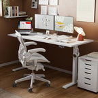 Agilestic Electric Standing Desk, Extra Large 71 x 31.5 Inches Height Adjustable Desk, Sit Stand Up Workstation for Home Office, Ergonomic Rising Gaming Computer Table with Memory Preset,White