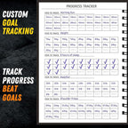 Gym Workout Journal (A5) - Hardback Leather PU Workout Tracker (128 Workouts) - Set Goals & Track Progress | Premium Fitness Journal & Log Book by Gorilla Fit