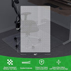 Office Chair Mat for Carpet - Clear Thick Desk Chair Mat for Carpet Plastic Floor Mats for Rolling Work and Gaming Chairs with Studs for Low Pile, Flat and No Carpeted Floors