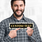 Custom Sign, Custom Street Sign, 11 Font Colors, 13 Font Styles, 4 Hole Options, 22 Sizes, 3x12 Inches, Rust Free DiBound, Fade Resistant, Made in USA by My Sign Center (Marble Tile)