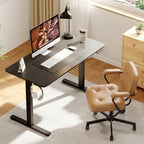 FitStand Adjustable Standing Desk, 47x24 Inches Home Office Desk with Memory Preset, Home Office Desk Computer Workstation Splice Black Top + Black Frame