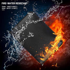 ENGPOW Fireproof Expanding File Folder with 13 Multicolored Pockets A4 Size Document Organizer with Color Labels Zipper Closure Non-Itchy Silicone Coated Portable Filing Pouch(14.3" x 9.8")
