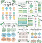 Mental Health Posters - 12 PCS (11"x14") - Coping Skills, Boundary Statements and Growth Mindset for Classroom, Therapy Office, Counseling Decor, Mental Health Gifts, School Counselor, Psych Supplies