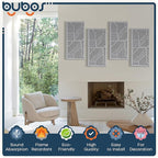 BUBOS 4 Pack Thickened Acoustic Panels, 23.6''x11.8'' Self-Adhesive Sound Absorbing Cavity Acoustic Wall Panels for Theater Studio Room Recording Room Gaming Room Meeting Rooms,VortexCore Grey