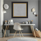 Amanti Art Black Framed Magnetic Board 26x26 Medium Vision Board for use with Magnets, 100% Metal Sheet to Display Items as Office Decor or for Home Organization in mudroom, Kitchen or Kids Room