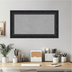 Amanti Art Black Framed Magnetic Board 16x28 Small Vision Board for use with Magnets, 100% Metal Sheet to Display Items as Office Decor or for Home Organization in mudroom, Kitchen or Kids Room