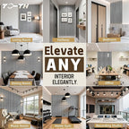 TO-TH Wood-Look Acoustic Wall Panels, 10 Pack 47.2” x 23.6” Sound Panels, Decorative Wood Panels for Wall Sound Dampening Panels for Home, Office, Basement, Gray Oak with Mitered Edges