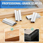meite JT21 Staples, 1/4 Inch Galvanized Fine Wire Staples for Staple Gun - 1,600 Counts, 7/16" Crown JT21 Staple Refill, Ideal for Upholstery, Crafts, Furniture