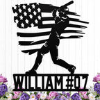 Personalized Baseball Metal Sign Custom Baseball Signs Wall Art, Custom Name Sign for Player, Boys Room Decor, Sports Wall Decor, Gift for Boys, Team, Dad, Man, Son