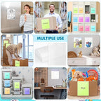 Outus Self Adhesive Shop Ticket Holders Clear Plastic Sleeves Adhesive Pockets Work Order Job Ticket Holders for Home Office Posting Signs(8.5 x 11 Inch,120 Pcs)