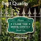 Custom Decorative Outdoor Metal Sign - Personalized Aluminum Driveway Sign, Waterproof, Made In USA - Design 3 Forest Green 10x7 In