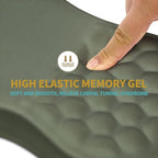 Hokafenle Ergonomic Mouse Pad Wrist Support with Massage Design, Wrist Rest Pain Relief Mousepad with Memory Foam&Non-Slip PU Base, Mouse Pads for Wireless Mouse & Desk (12x8 inch,Olive Green)