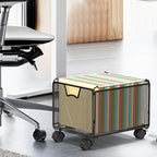 SIMPLE HOUSEWARE Stackable Mesh Hanging File Folder Organizer with Wheels, Black