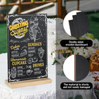 BOUBONI 1 Pack Small Chalkboard Signs with Wood Stand 6 x 8 inch Tabletop Chalkboard Sign Double-Sided Message Menu Boards for Kitchen Wedding Bar and Restaurant