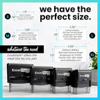 ExcelMark Custom Rubber Stamp – Clean & Easy Stamping – Personalized Self-Inking Stamp (Extra Large)