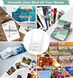 Argvey Acrylic Brochure Holder 8.5 x 11 inches, 3 Tier Clear Literature Holder with Removable Divider for Trifold 4 Inches Wide Pamphlet, Plastic Flyer Display Stand for Magazine, Document, Booklet